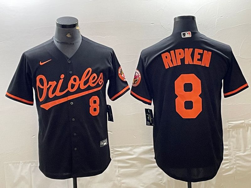 Men Baltimore Orioles 8 Ripken Black Nike Game MLB Jersey style 1